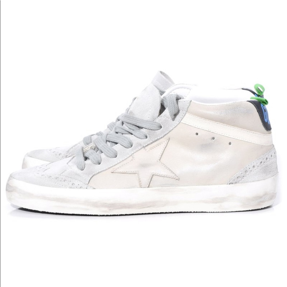 Golden Goose Mid Star white sneakers